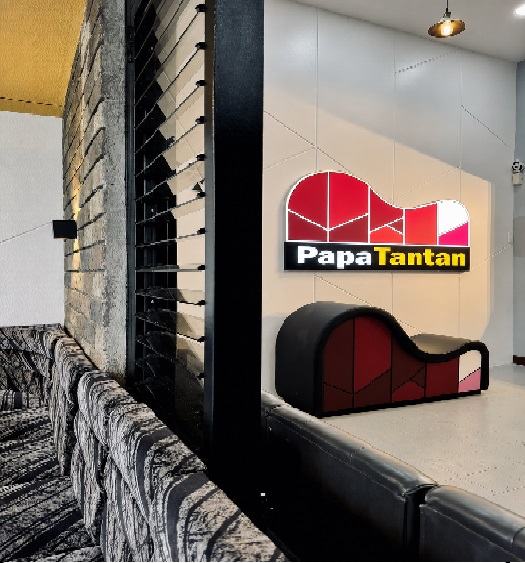 Papa Tantan signage inside the apartelle